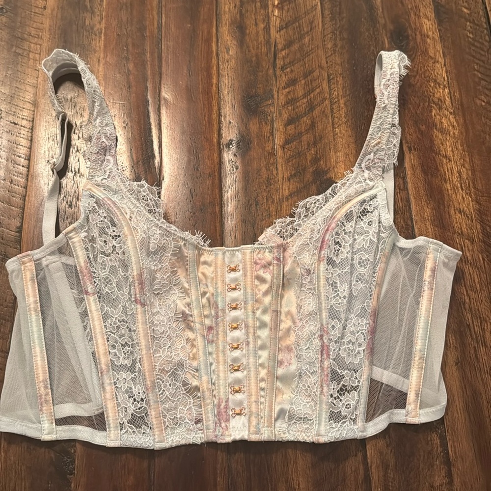 Victoria’s Secret Unlined Hook and Eye Corset Top